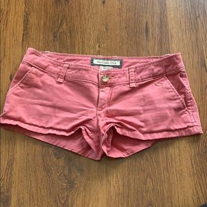 Abercrombie & Fitch pink shorts.